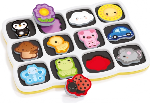 Quercetti Smart Puzzle Magnetico: Colores y primeras palabras