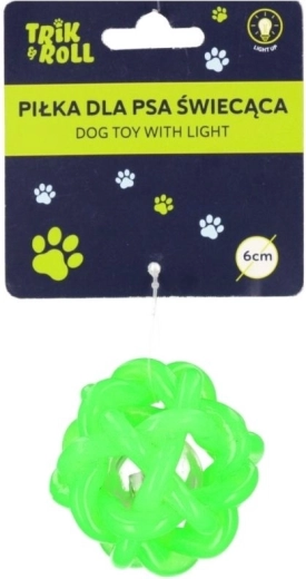Pelota luminosa para perro verde 6 cm