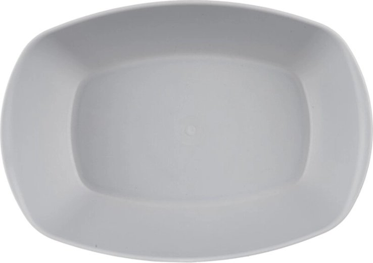 Plato ovalado de servir Sandy gris 17 × 12 cm