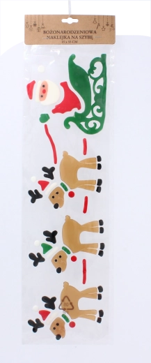 Pegatinas de gel navideñas para ventana 15 × 55 cm – set de 4 motivos