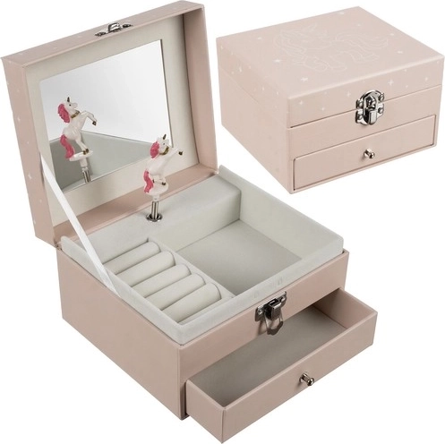 Joyero con caja de música de unicornio para niñas - 1 unidad