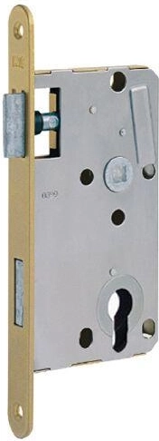 Cerradura de embutir de polocromato, interior, entre ejes 72 mm, derecha/izquierda, para cilindro