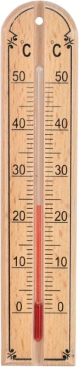 Termómetro de pared de madera para interiores 20 cm