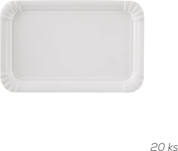 Bandeja de papel desechable 19,5 × 13 cm (20 uds)
