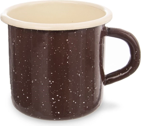 Taza esmaltada marrón 400 ml