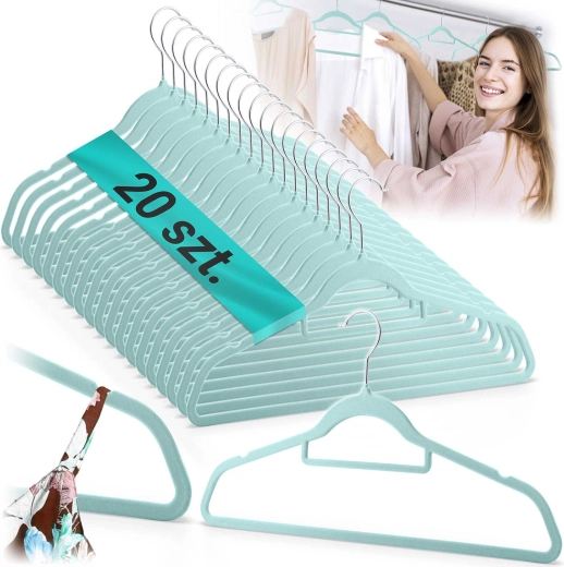 Percha de terciopelo para ropa 20 uds MASSIDO