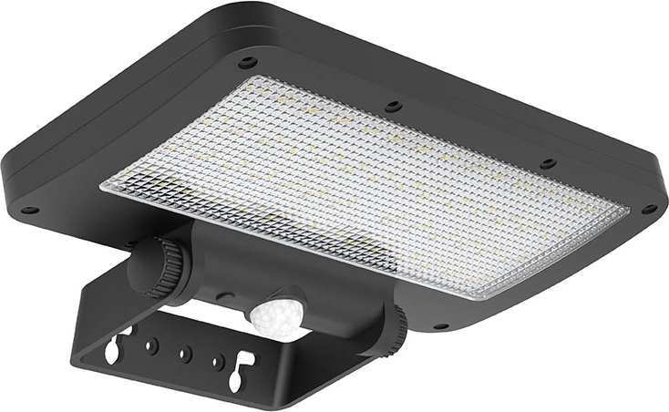 Solight reflector LED solar de exterior con sensor 5 W 500 lm 4000 K negro