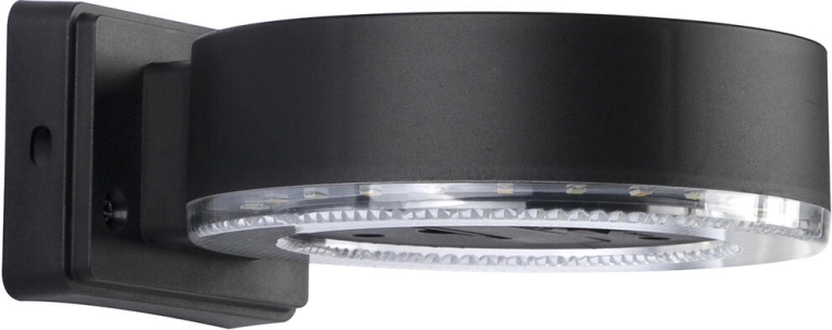 Luz LED solar de pared 24 LED, negra, IP44