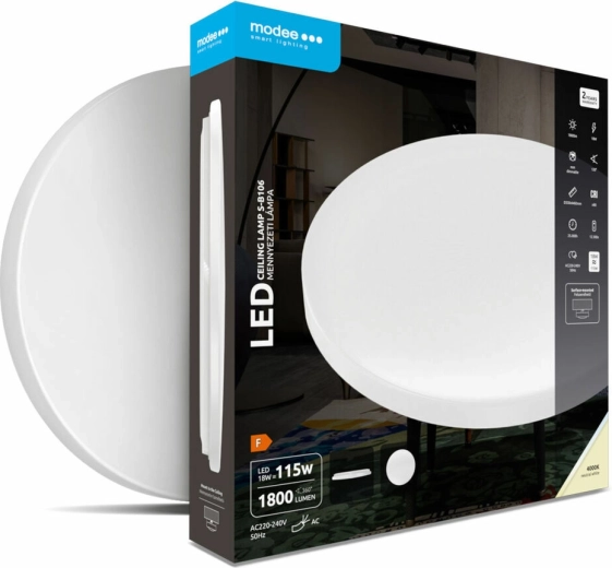 Plafón LED Modee Lighting B106, redondo 18 W, 4000 K, 1850 lm