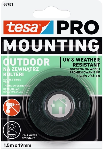 Cinta de montaje para exterior 19 mm × 1,5 m Tesa