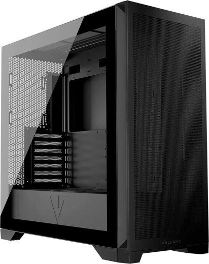 Caja de ordenador VOLCANO Expanse S MIDI, negra, sin ventiladores