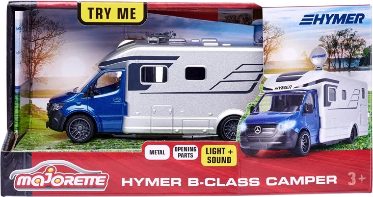 Autocaravana Majorette Hymer B-Class de 19 cm con luces y sonidos