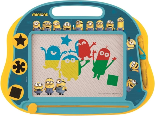 Pizarra de dibujo magnética multicolor con sellos MINIONS de Lexibook