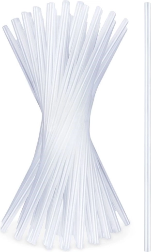 Pajita transparente 22 cm, 50 uds.