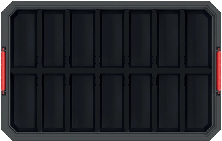 Organización clara de piezas pequeñas