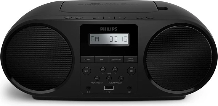 Boombox portátil con CD, FM y Bluetooth