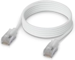 Cable de conexión trenzado ultrafino UniFi Premium Cat6A de 1 m, blanco