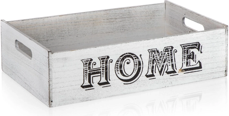 Caja decorativa de madera HOME 41 × 25 × 11 cm