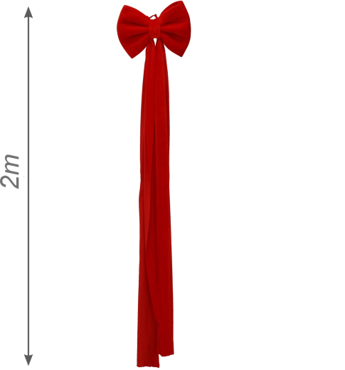 Lazo decorativo navideño (moño) rojo 40 × 200 cm - 1 pieza