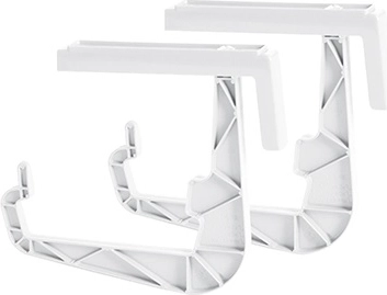 Soporte universal para jardineras de balcón en barandilla, blanco 23,5 cm