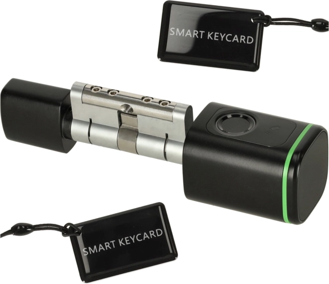 Cilindro inteligente para puerta con huella dactilar y Bluetooth