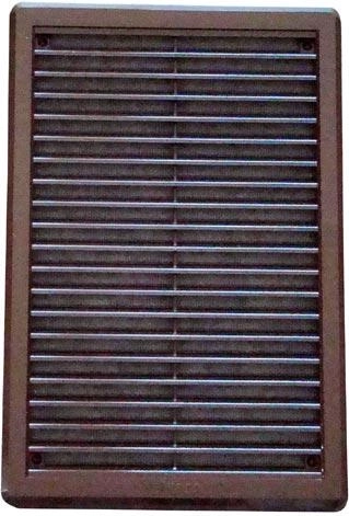 Rejilla de ventilación con mosquitera 200 × 300 mm, marrón