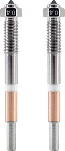 Boquilla bimetálica QiDi 0,4 mm para Q2 - 2 piezas