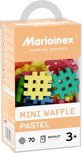 Marioinex Mini Waffle set de construcción en colores pastel con 70 piezas
