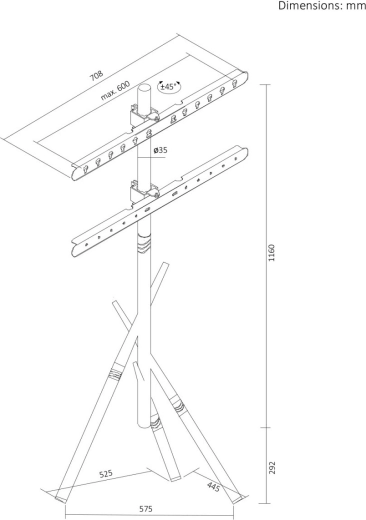 Amplia compatibilidad con VESA hasta 600 × 400 mm