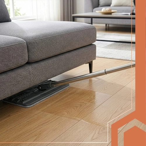 Perfil bajo y articulación 360° para limpiar bajo los muebles