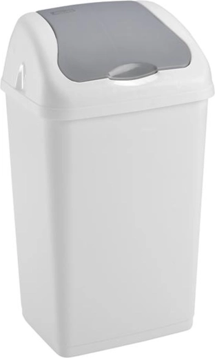 Papelera de plástico con tapa basculante Heidrun 35 l