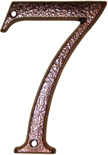 Número de casa 7, marrón, zinc