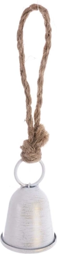 Campana colgante metálica blanca 7 cm