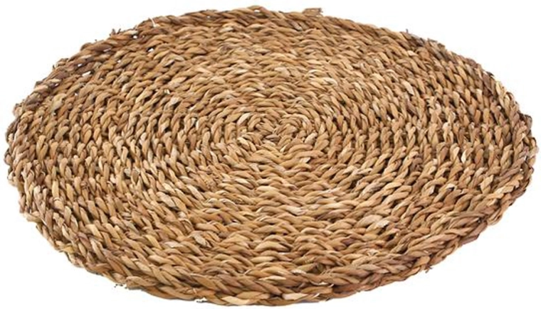 Mantel individual redondo de hierba marina 38 cm