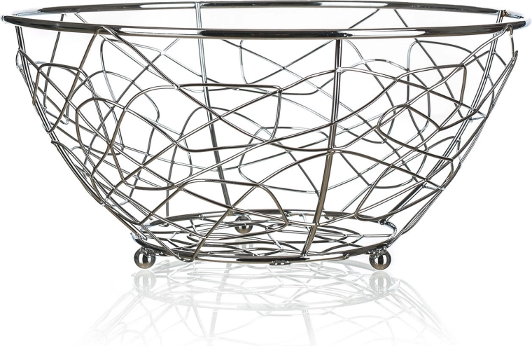 Cesta metálica para fruta Banquet Vanity 23 cm cromada