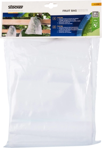 Bolsas protectoras para fruta 20 × 30 cm, 50 uds STOCKER