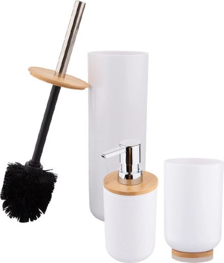 Set completo de accesorios para el lavabo y el inodoro