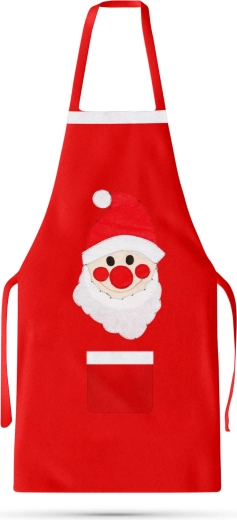 Delantal navideño con motivo de San Nicolás