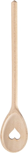 Cuchara de madera ovalada con motivo de corazón 30 cm