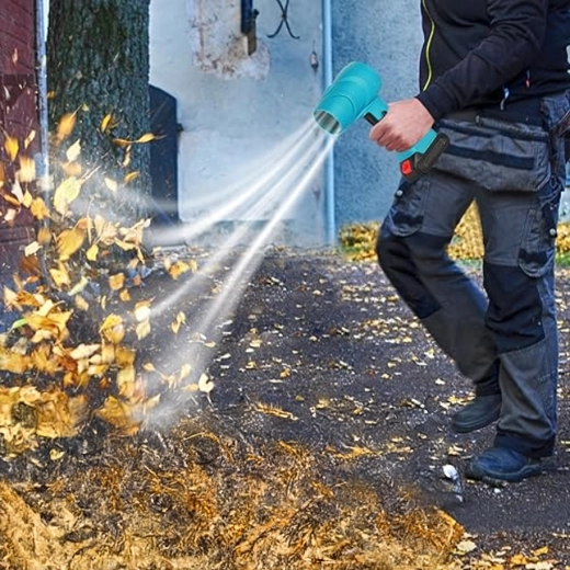 Potente flujo de aire para hojas y suciedad