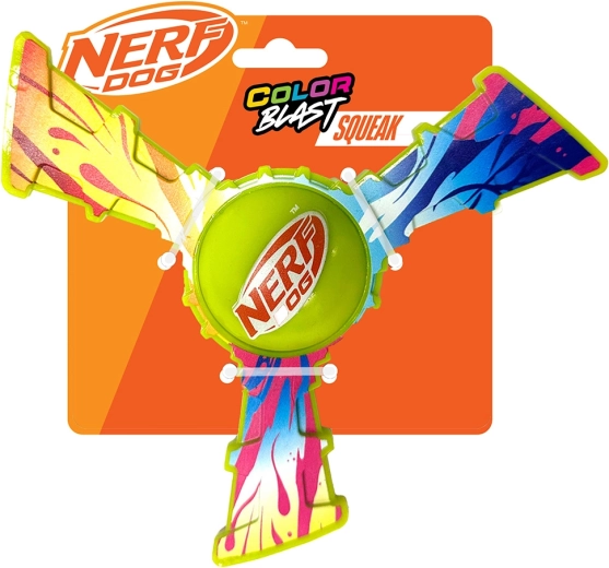 Nerf Dog juguete volador para perros con asa de colores 20 cm