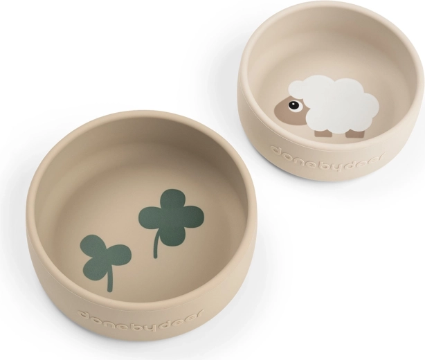 Done by Deer set de cuencos de silicona Sheepy color arena 2 uds