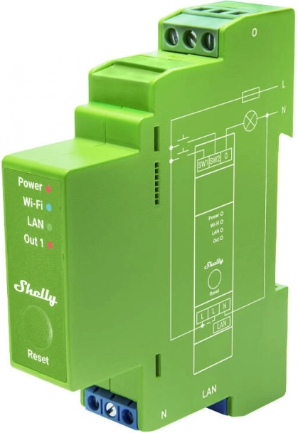 Shelly Pro Dimmer 1 – atenuador inteligente monocanal para carril DIN
