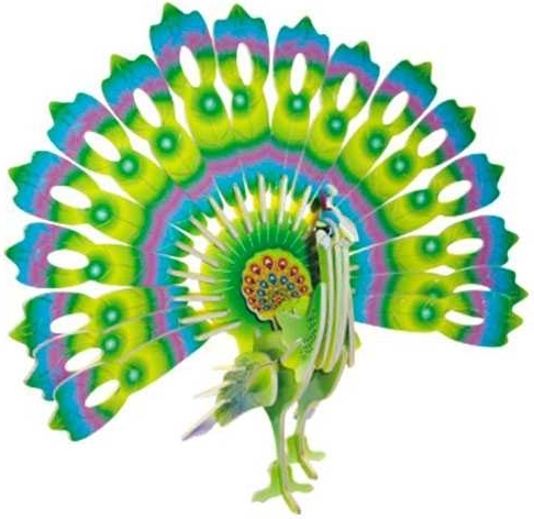 Puzzle 3D de madera Pavo de colores