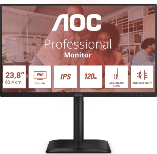 Monitor AOC de 24 pulgadas con resolución Full HD y tecnología IPS