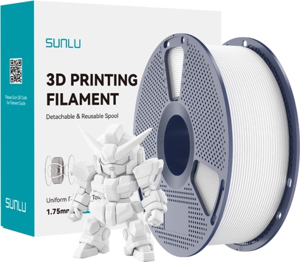 Filamento Sunlu PLA+ 2.0 1,75 mm blanco