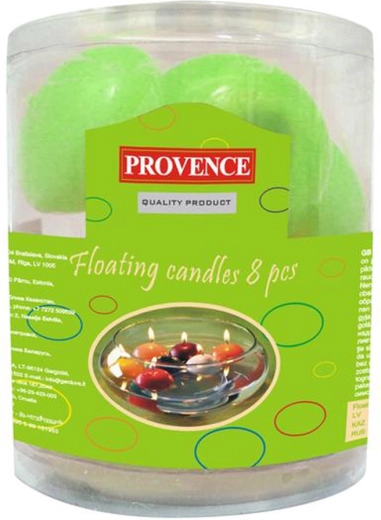 Velas flotantes verde claro 8 uds