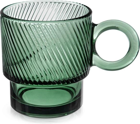 Taza de vidrio verde VERDE 300 ml