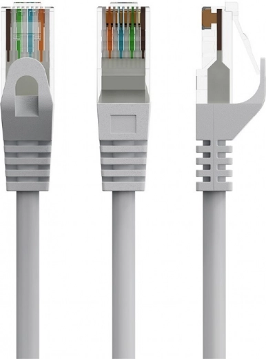 Cable patch cat.6 cobre UTP 0,25 m gris