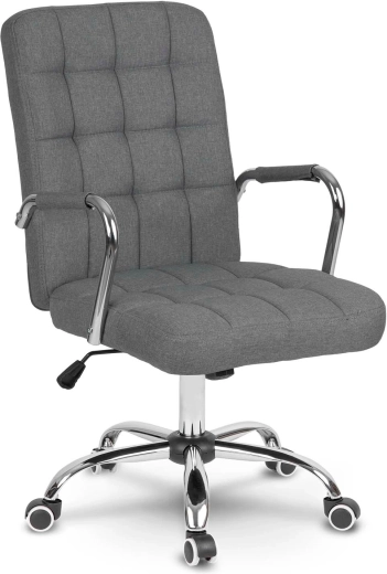 Silla de oficina Benton gris tapizada en tela